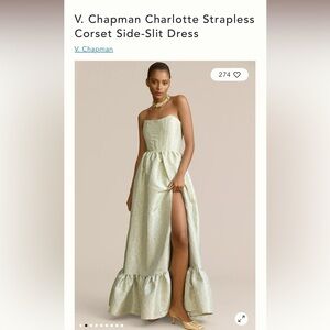 V. Chapman The Charlotte Dress in Sage Duchess